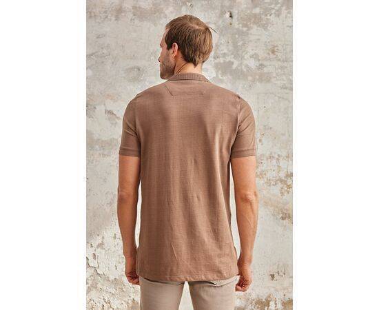 Zippered Polo Neck Short Sleeve T-Shirt