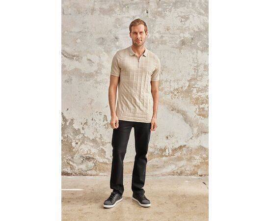 Zippered Polo Neck Short Sleeve T-Shirt