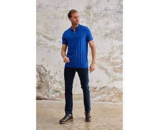 Zippered Polo Neck Short Sleeve T-Shirt