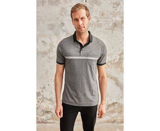 Striped Polo Neck Short Sleeve T-Shirt