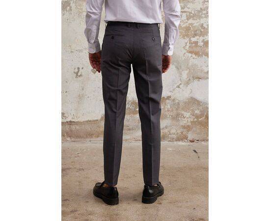 Single Pleated Fabric Trousers with Side Pockets