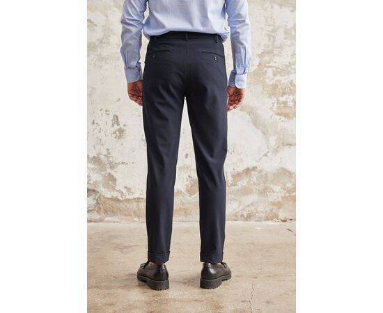 Single Pleated Fabric Trousers with Side Pockets