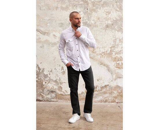 Gabardine Collar Long Sleeve Shirt with Pockets