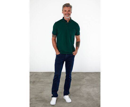 Polo Collar Short Sleeve T-Shirt with Pockets