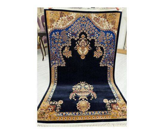 MEVLANA BAZAAR PETRA MOTIF PRAYER RUG DARK BLUE