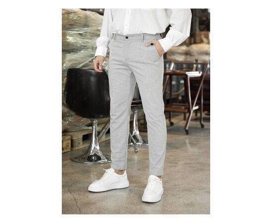 Straight Cut Flexible Lycra Ankle Length Fabric Trousers