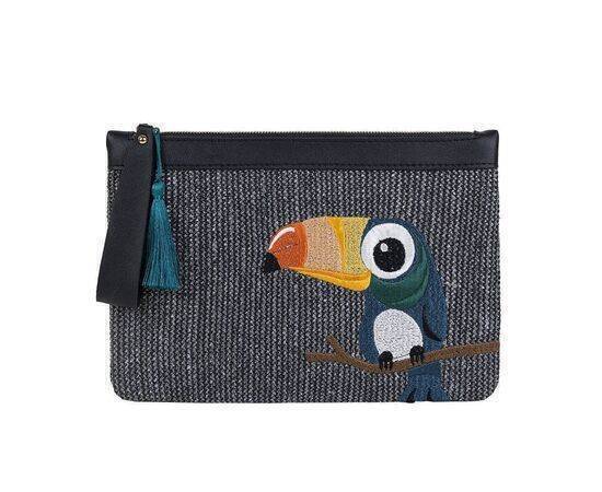 Black Clutch Purse (Tucan)