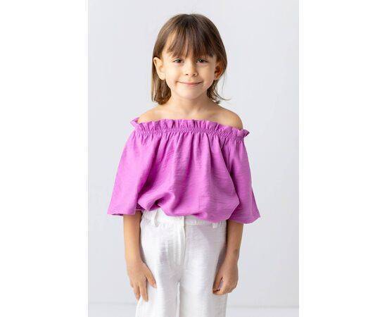 Woven Viscose Straight Blouse for Girls