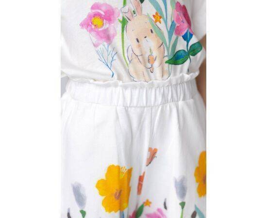 Flower Patterned Short & T-Shirt Set for Girls