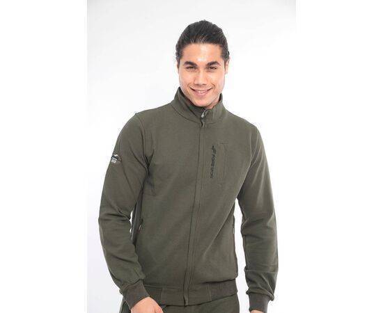 Men's Stand-Up Collar Tracksuit Set with Pockets (Waffle Design)