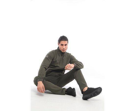 Men's Stand-Up Collar Tracksuit Set with Pockets (Waffle Design)