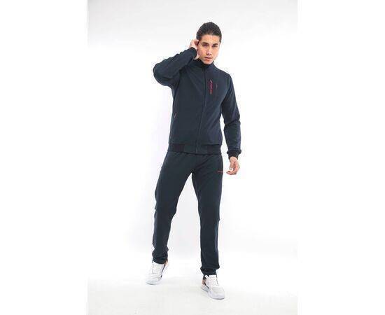 Men's Stand-Up Collar Tracksuit Set with Pockets (Waffle Design)