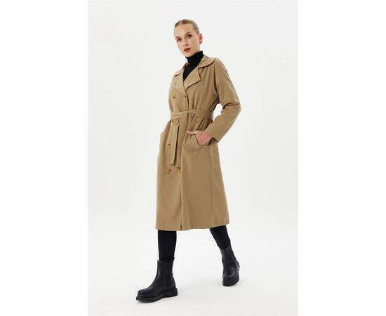 Double-breasted Baby Neck Trench Coat