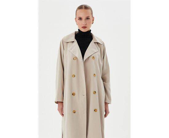 Double-breasted Baby Neck Trench Coat