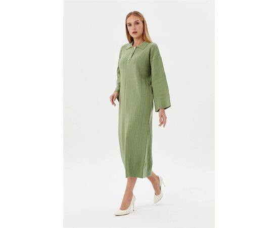 Buttoned Front Knitted Dress