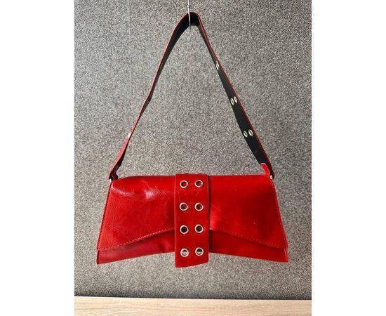 Asymmetric Handbag with Ring Detail